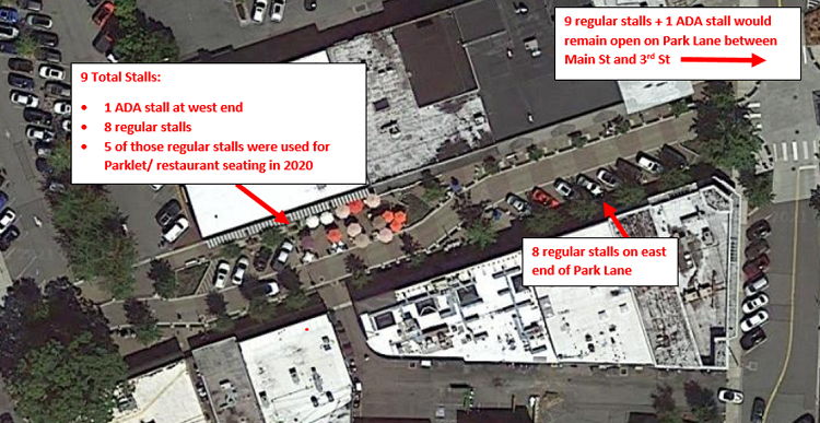 Park Lane map image with parking