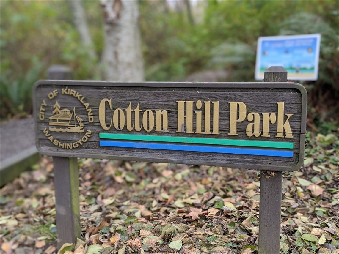 Cotton Hill Park sign