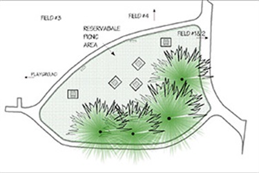Diagram of picnic area