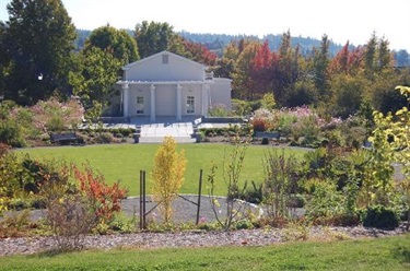 View of Centennial Gardens and back terrace