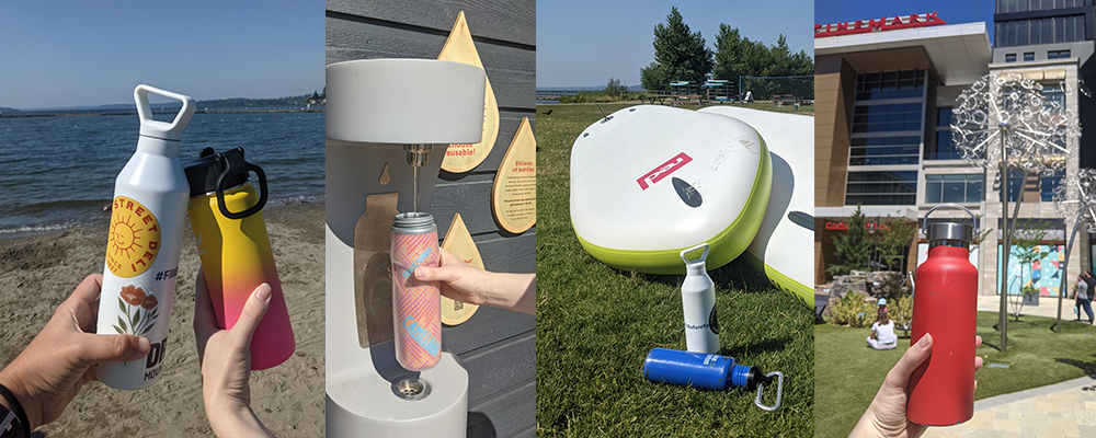 reusable water bottles around town
