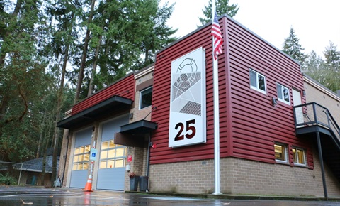 Photo of exterior of Fire Station 25