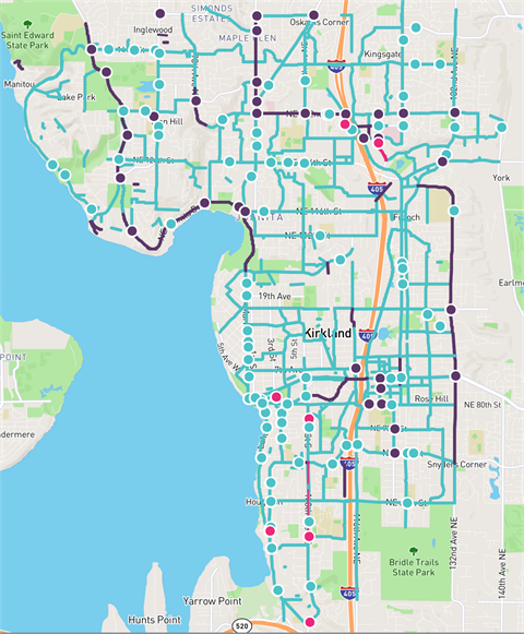 Kirkland Transportation Project Engagement Map