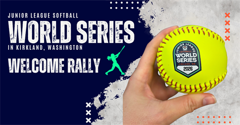 Junior League Softball World Series Welcome Rally Logo