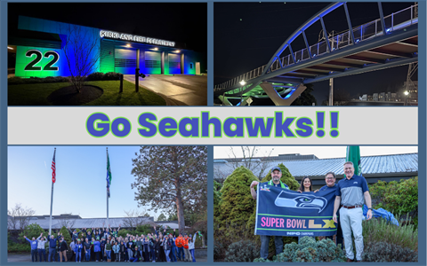Seahawks Spirit and 12 flag in Kirkland