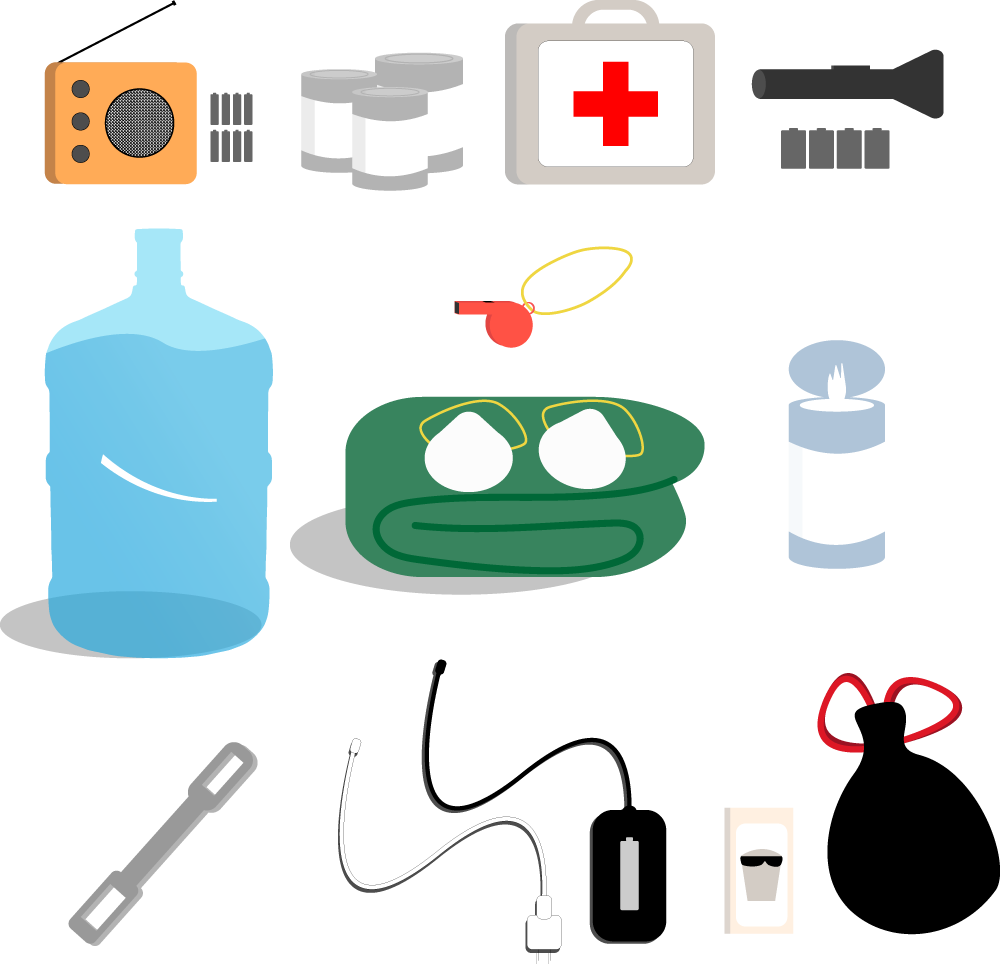 Items in an emergency kit