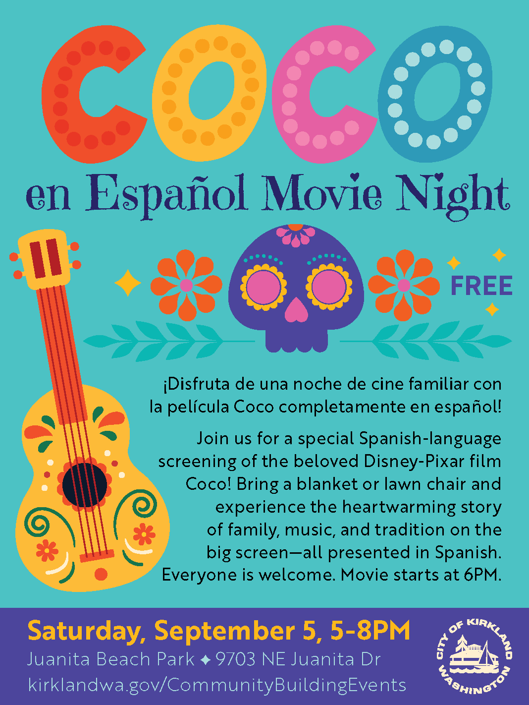 Coco en Espanol Sept 5 2026 event flyer