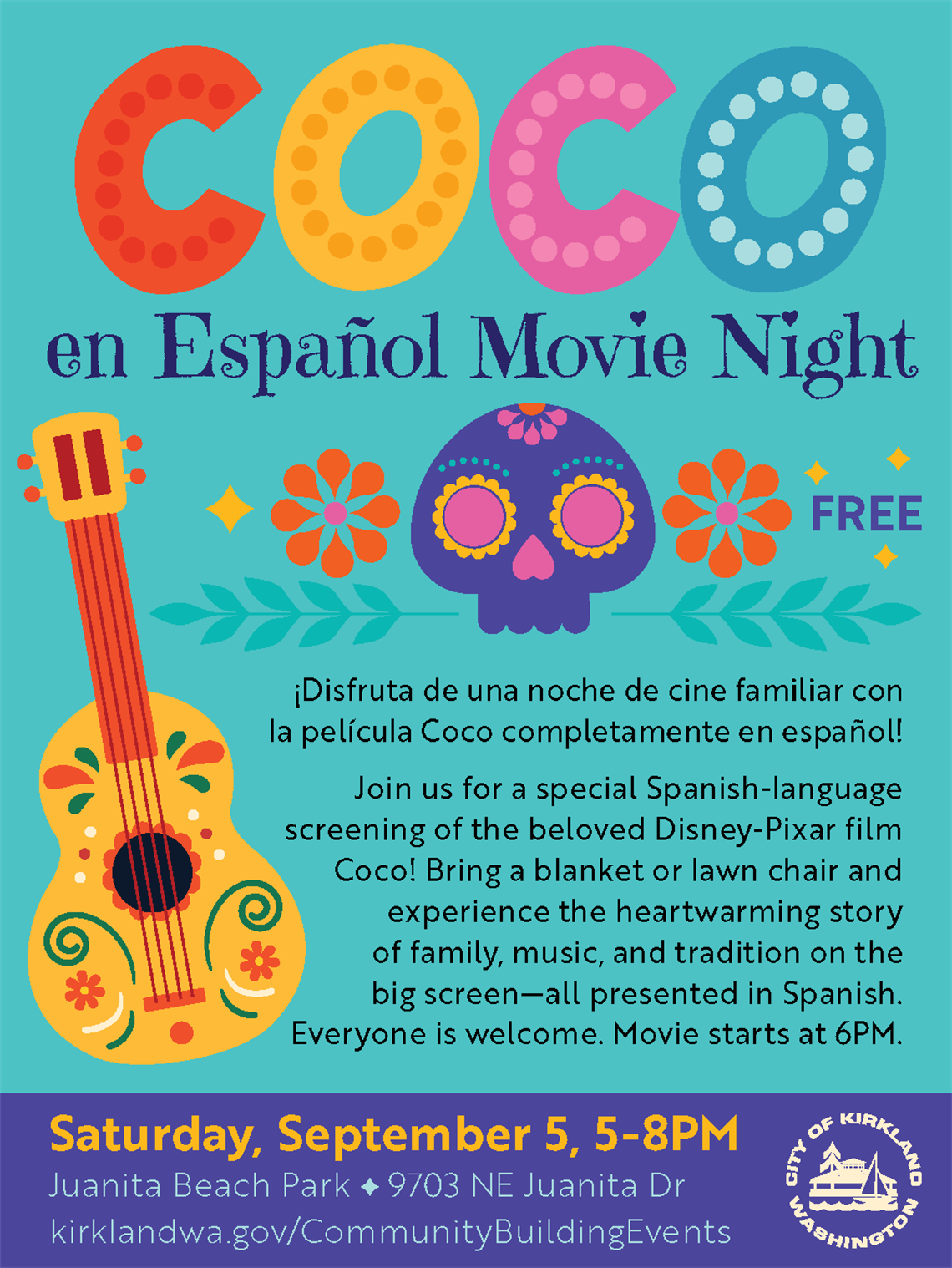 Coco en Espanol Sept 5 2026 event flyer