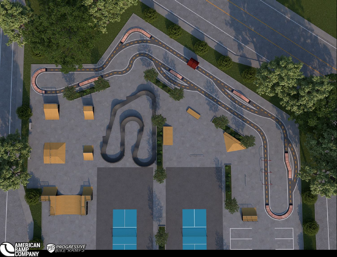 Drawing of temporary features at Houghton Park and Play