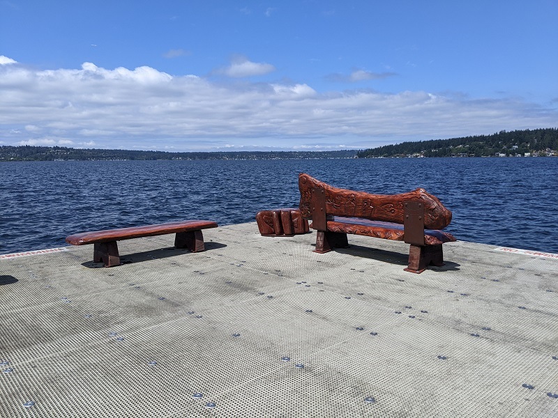Waverly Beach carved bench series by Pat McVay