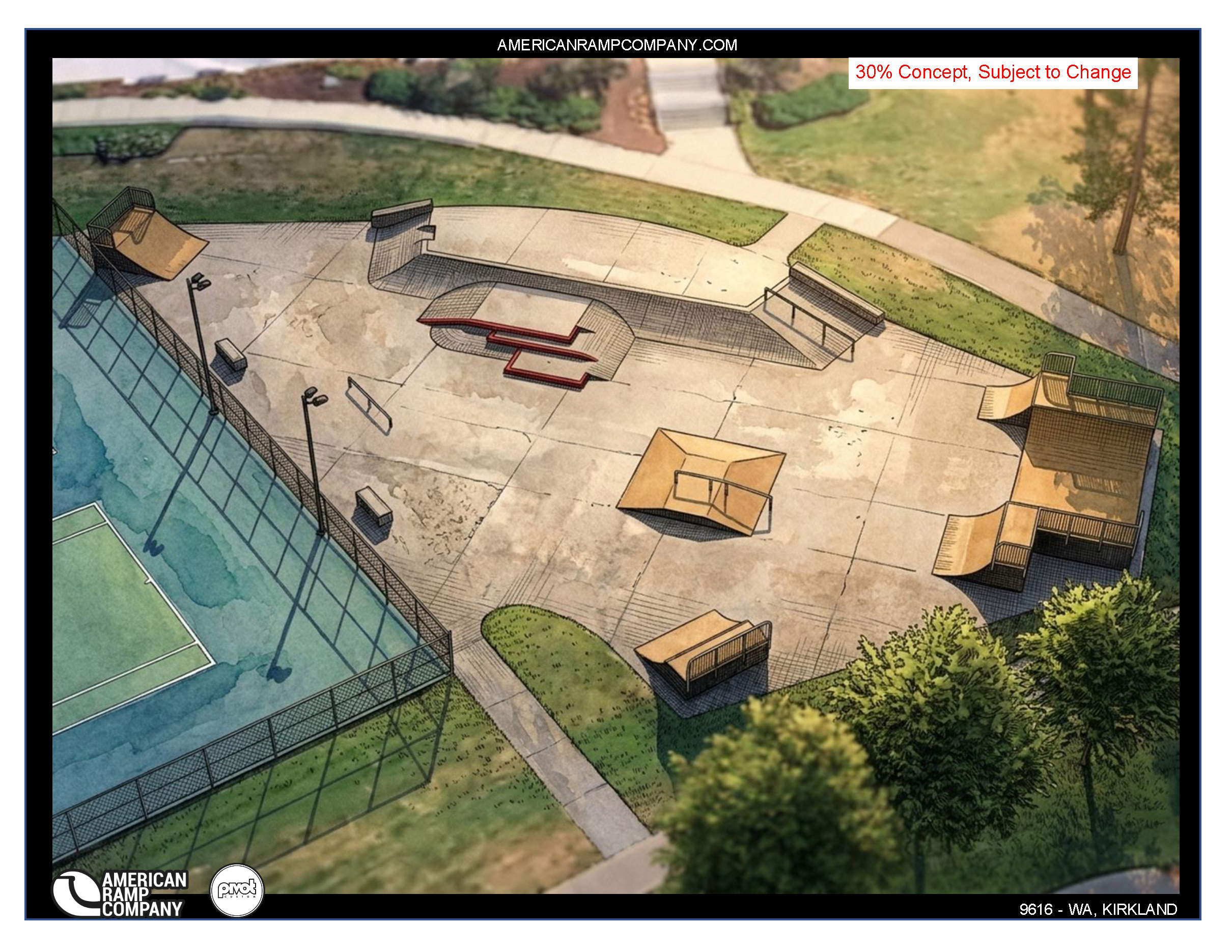 Peter Kirk Park Skate Park 30% Design