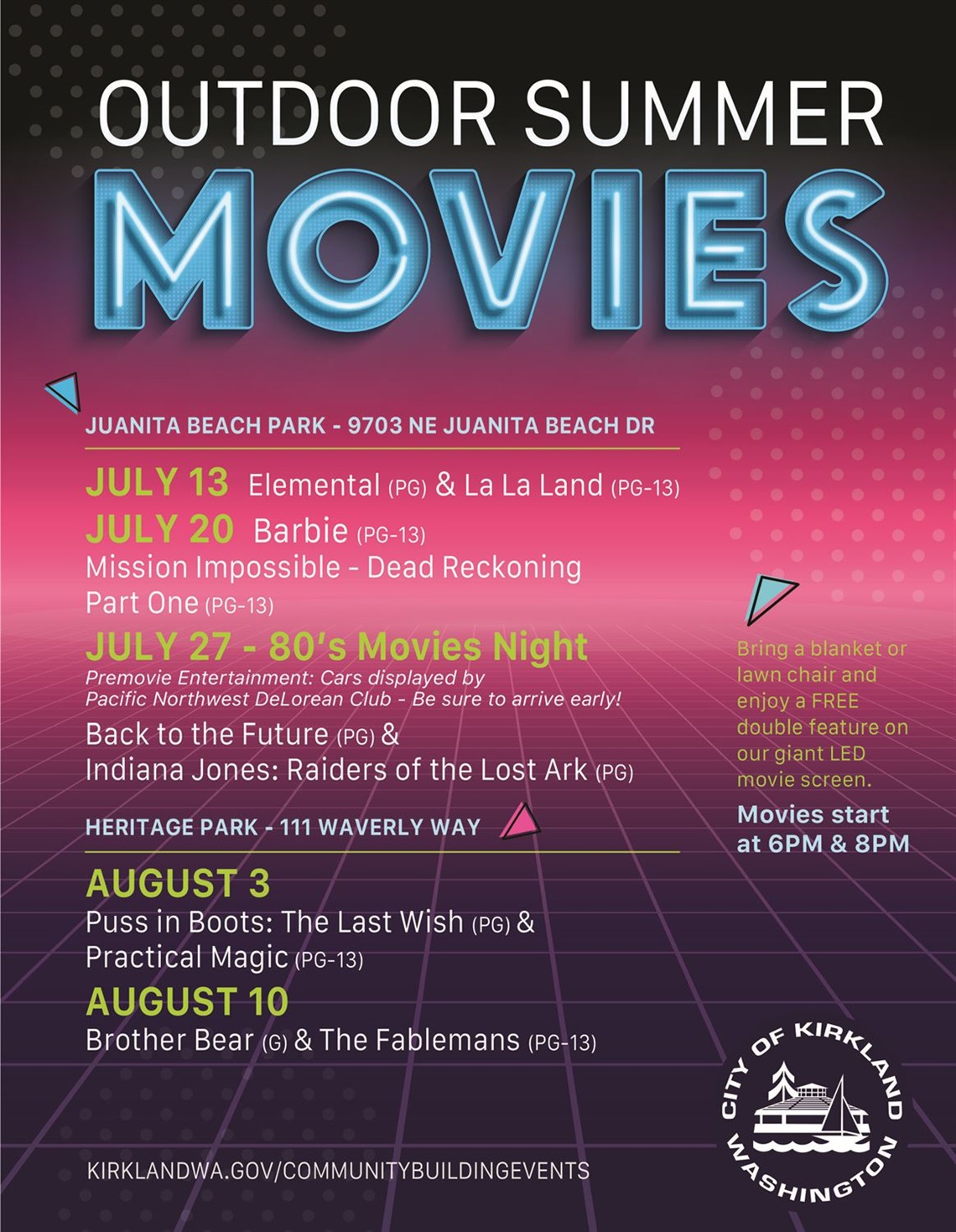 Outdoor Summer Movies 2024 Schedule