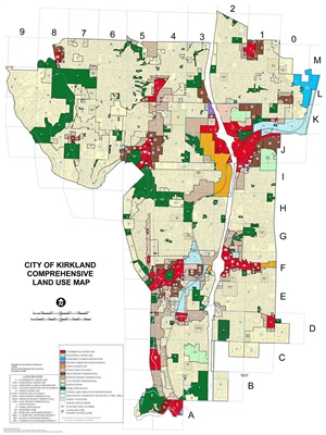 Map of Kirkland's land use