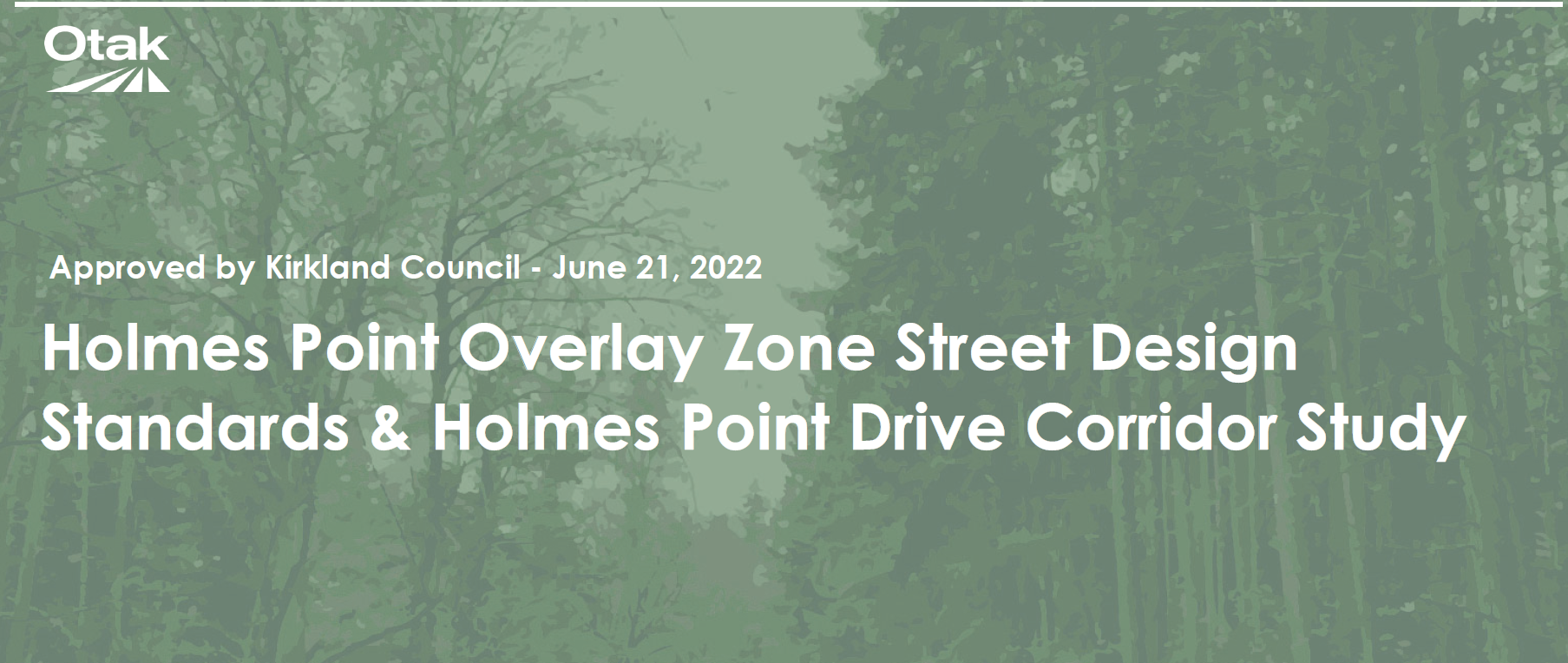 Link to the final Holmes Point Overlay Zone Street Design Standards and Holmes Point Drive Corridor Study