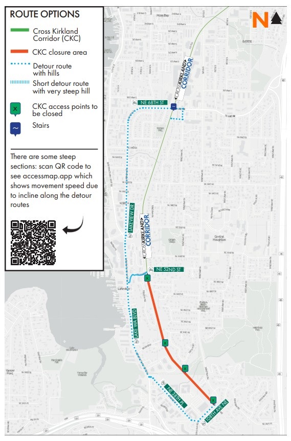 CKC detour map for September 2025 closure