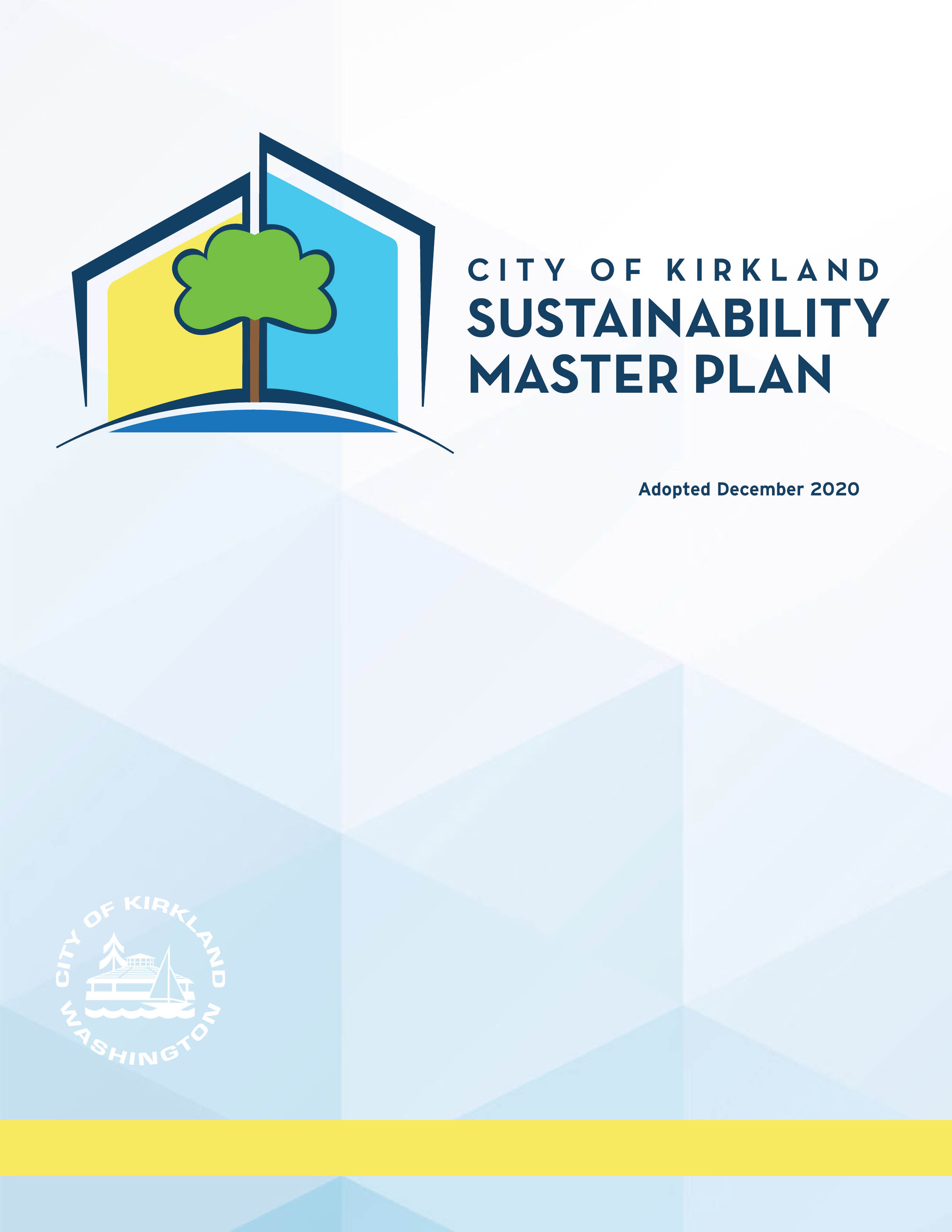 Cover of Sustainability Master Plan adopted Dec 2020