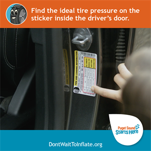 Find the ideal pressure inside the driver's door or in owner's manual. 