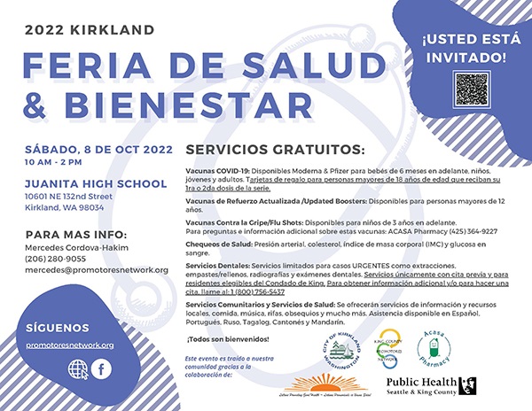 2022 Health Wellness Fair Flyer Spanish