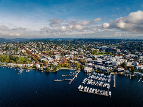 Downtown Kirkland in Autumn.