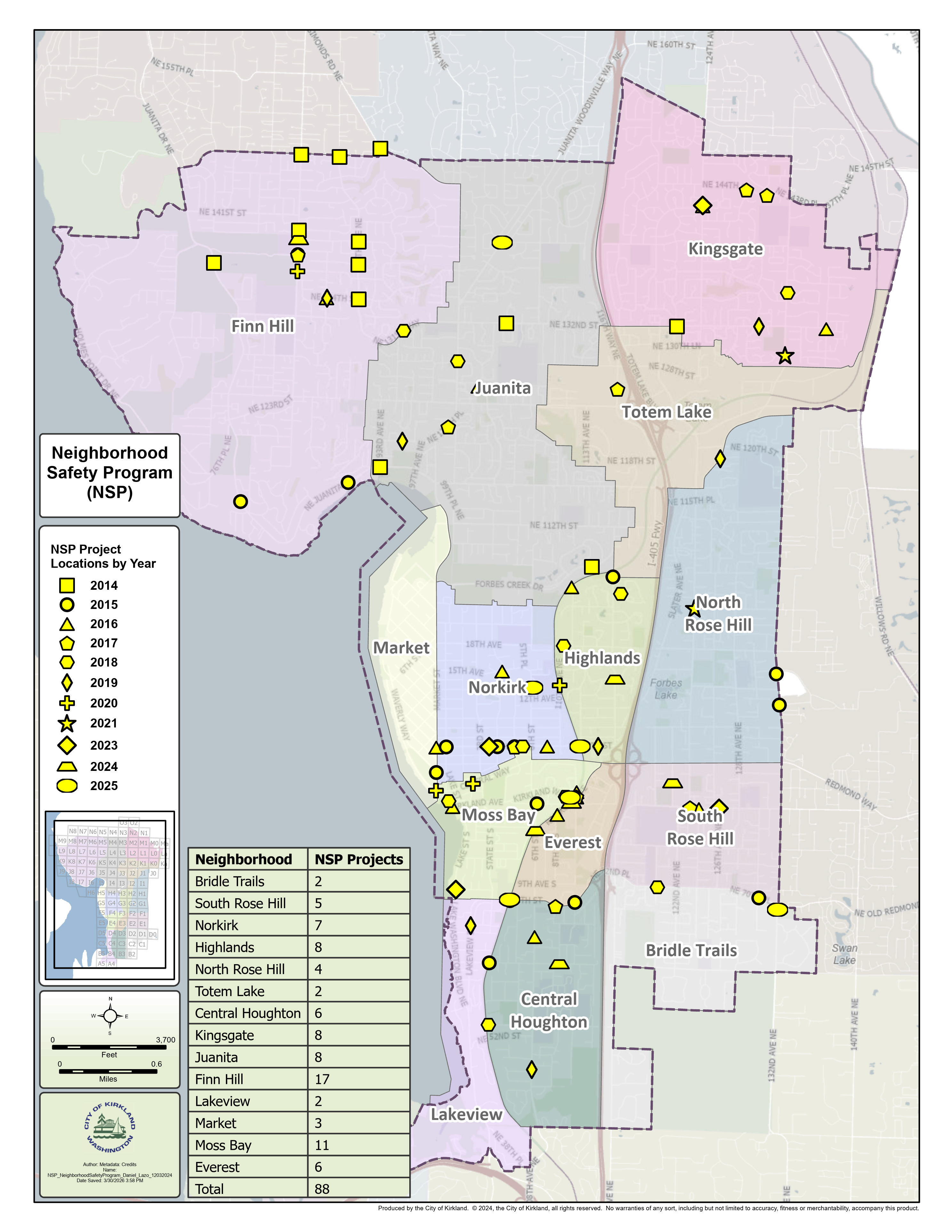 Neighborhood Safety Plan Map
